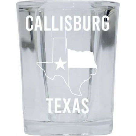 

Lake Bryan Texas Souvenir Laser Etched 2 Ounce Square Shot Glass Texas State Flag Design