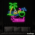 thumbnail image 2 of Craftnamesign Tropical Neon Sign, Beach Club Decor, Summer Vibes Wall Art, 2 of 4