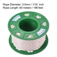 thumbnail image 2 of Unique Bargains Recoil start Rope 3.5mm 1/16 Inch Dia 60m 196ft Polyester Pull Cord White Red for Engine Replacement Part, 2 of 4