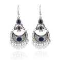 thumbnail image 1 of Grandest Birch Women Dangle Hollow Charm Hook Earrings Wedding Jewelry Gift Bohemia Alloy, Rhinestone Blue, 1 of 8