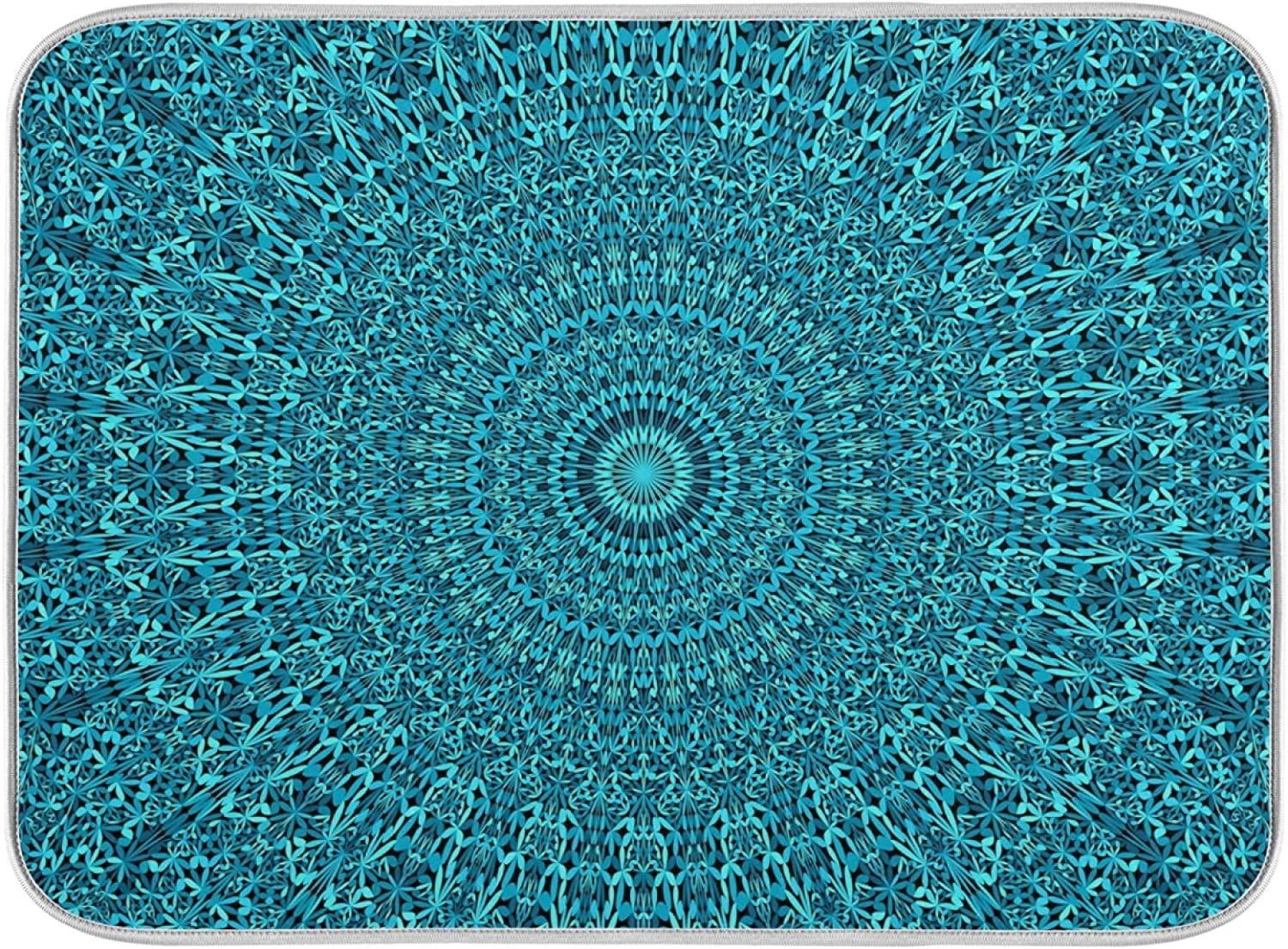 Mandala Turquoise Teal Blue Green Bathroom Rugs Soft Bath Rugs Non Slip