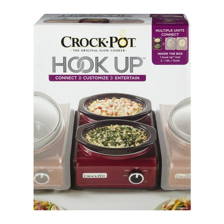 Crock-Pot Hook Up 1-Quart Connectable Entertaining System. Set of 2