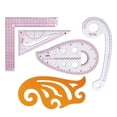 thumbnail image 4 of Clothing Pattern Making Ruler Dress Makers Ruler Measuring Tools Bendable Styling Sewing French Curve Ruler Set for Tailors 5 Pieces, 4 of 10