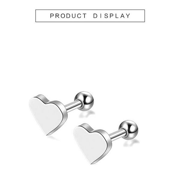 Earrings for Women Stud One Womens Love Heart-Shaped Earrings Ear Studs Ornament Jewellery