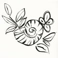 thumbnail image 2 of Goldberger, Jennifer 15x15 White Modern Wood Framed Museum Art Print Titled - Shell Scrawl I, 2 of 4