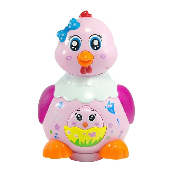 Juguete musical eléctrico para niños, gallina con sonido ligero, pollo ponedor de huevos, juguetes educativos interactivos para padres e hijos, regalo para niños y niñas