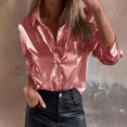 thumbnail image 2 of YUGYXL Womens Shiny Shirts Long Sleeve Button Down Casual Tops Plus Size Nightclub Styles Outfits Party Clothes Pink XXXXL, 2 of 9