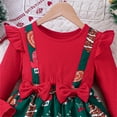 thumbnail image 5 of FDDMis Girls Black Christmas Dress Tutu Dress for Girls Bridesmaid Dresses Girls 2t Winter Clothes Toddler Girls Thanksgiving Outfits Winter, Red 12-18 Months, 5 of 6