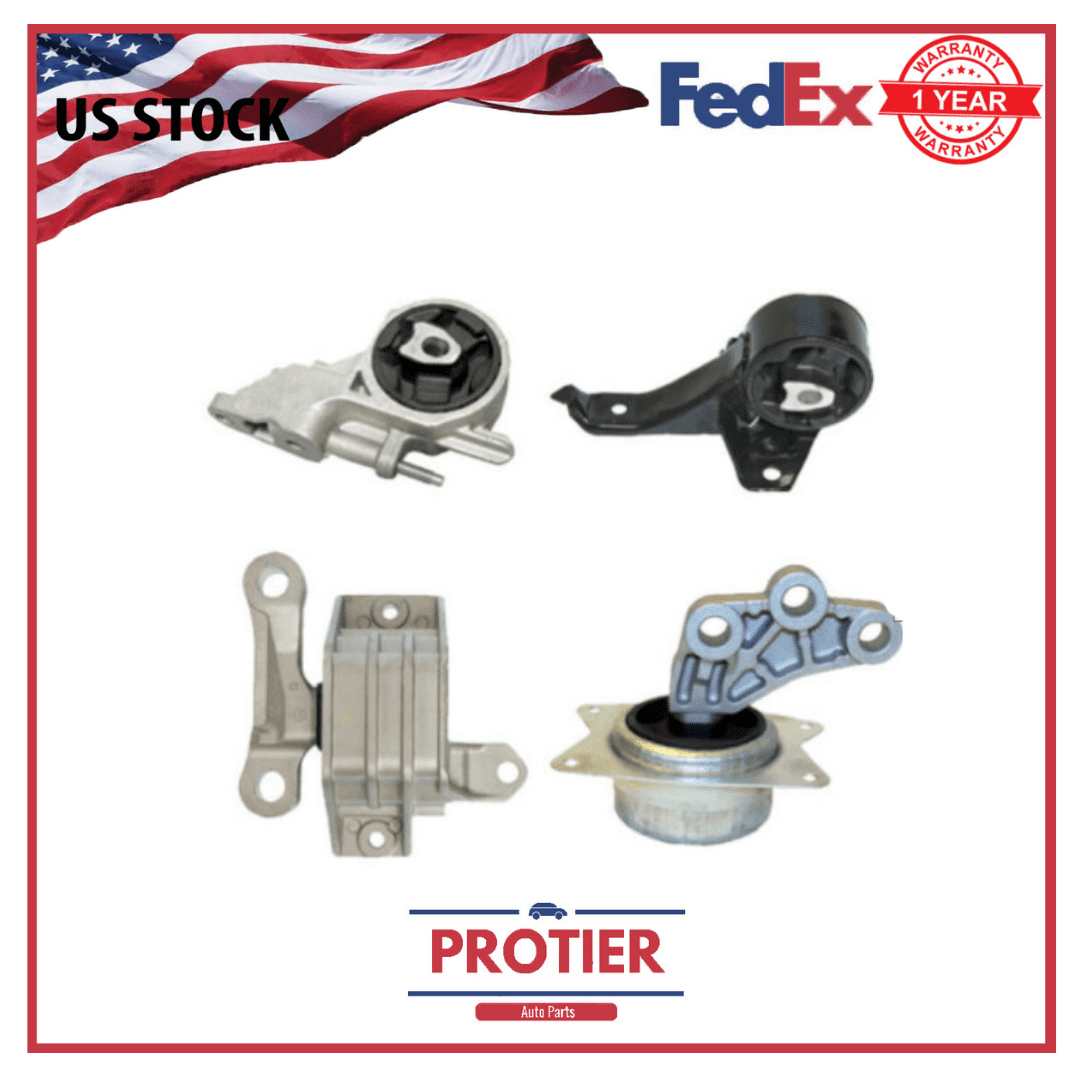4-Piece Motor & Transmission Mount Set For 2007-2013 Chrysler Dodge Avenger 2.4L 2.7L 3.5L