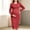 Wine, variant on LOINRODI Womens Maternity Ribbed Midi Dress, Bodycon Stretchy Crewneck Long Sleeve Elegant Pregnancy Dress for Baby Shower Daily Wear Army Green Size L
