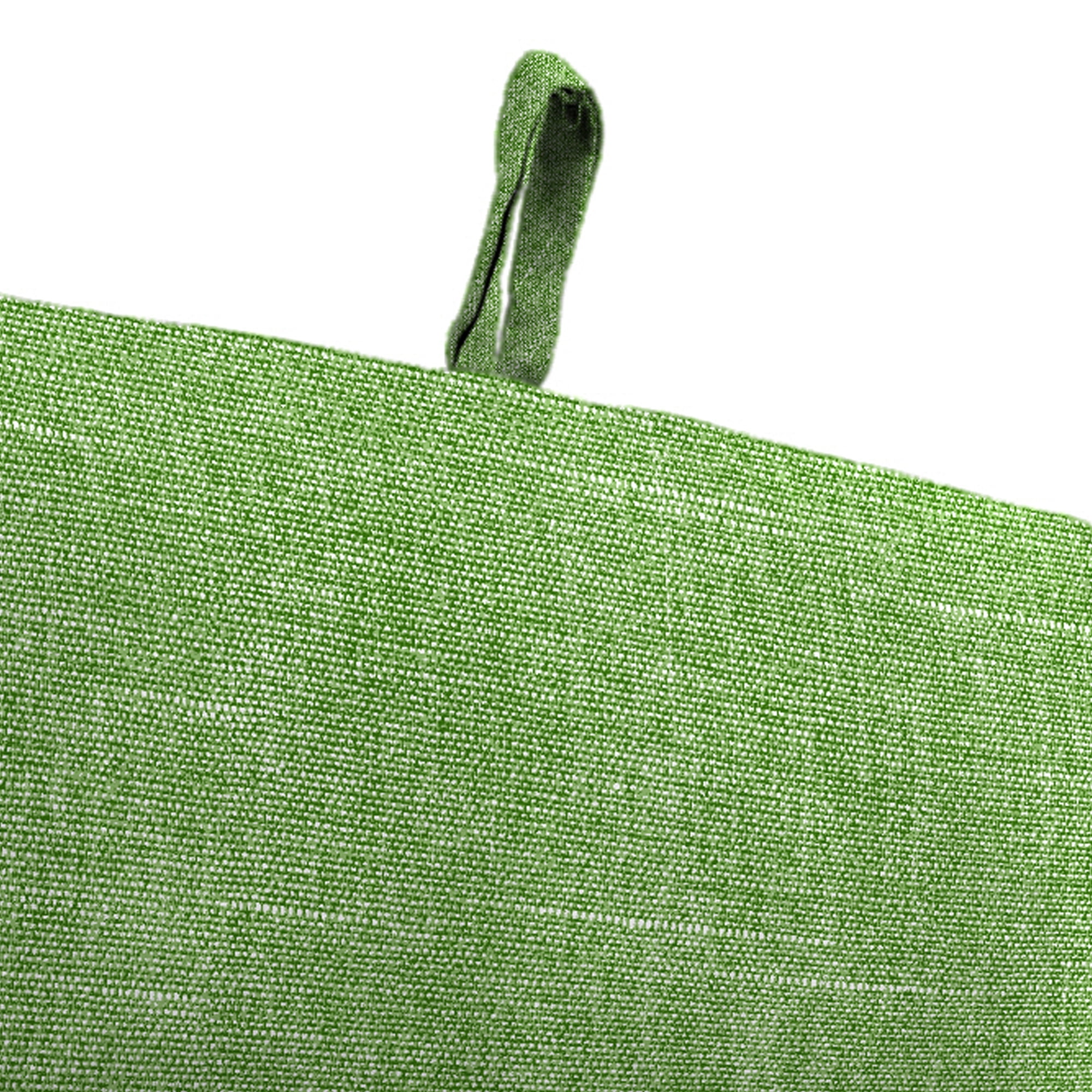 Jordan Manufacturing 72" x 22" Tory Palm Green Crosshatch Rectangular Outdoor Chaise Lounge Cushion with Ties and Hanger Loop