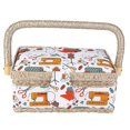 thumbnail image 1 of Panier de rangement pour aiguilles et fils, fait à la main, en tissu, pour la maison, 1 of 4