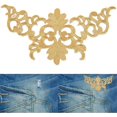 thumbnail image 2 of HUGFEGWE 4Pcs Embroidery Flower Patches, Embroidered Patch Floral Appliques Sewing Cloth Repair Sticker for Wedding Prom Dress Decoration Clothes DIY Clothing Jeans Backpacks (Gold - B) U2537-23690, 2 of 8