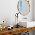 thumbnail image 4 of BGL Hand Towel Holder Stand for Bathroom, Hand Towel Stand for Bathroom Counter, Free Standing Towel Racks for Bathroom with Weighted Wood Base,19" High-Oil Rubbed Bronze, 4 of 8