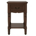 thumbnail image 5 of Urban Designs Wooden Accent Table / Nightstand with Drawer and Bottom Shelf – 29" H, 16" L x 16" W - Brown, 5 of 6