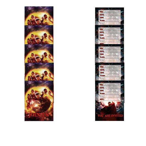 Strange Doctor Invitations Cards Stock Bulk Birthday Invite Fill-in Party Supplies Decorations for Boys Girls