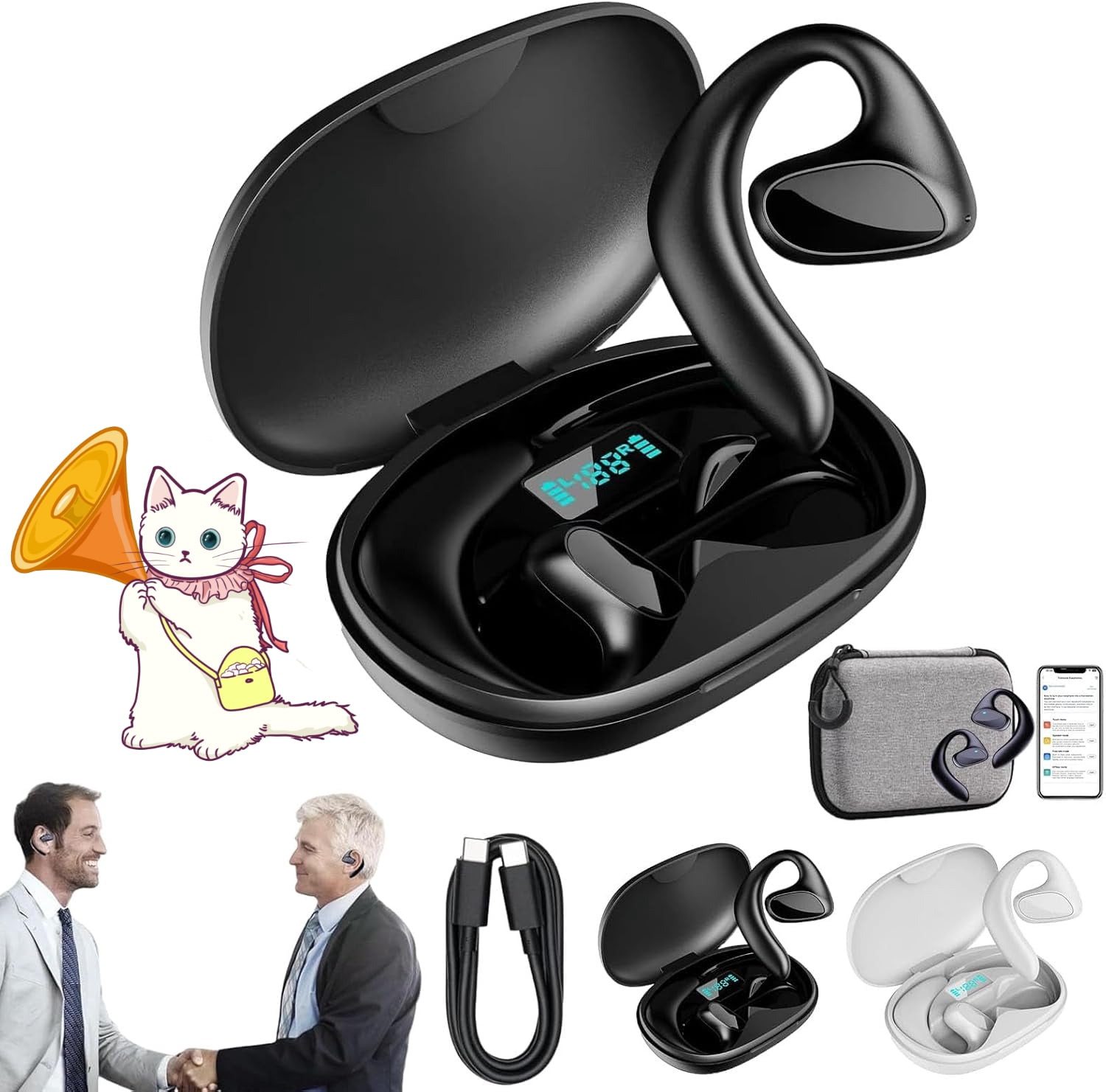 qinuix TALKBUDS 翻訳機能付きイヤフォン Talkbuds Translator, Qinux Talkbuds, Talk Buds Translator, Vylaras