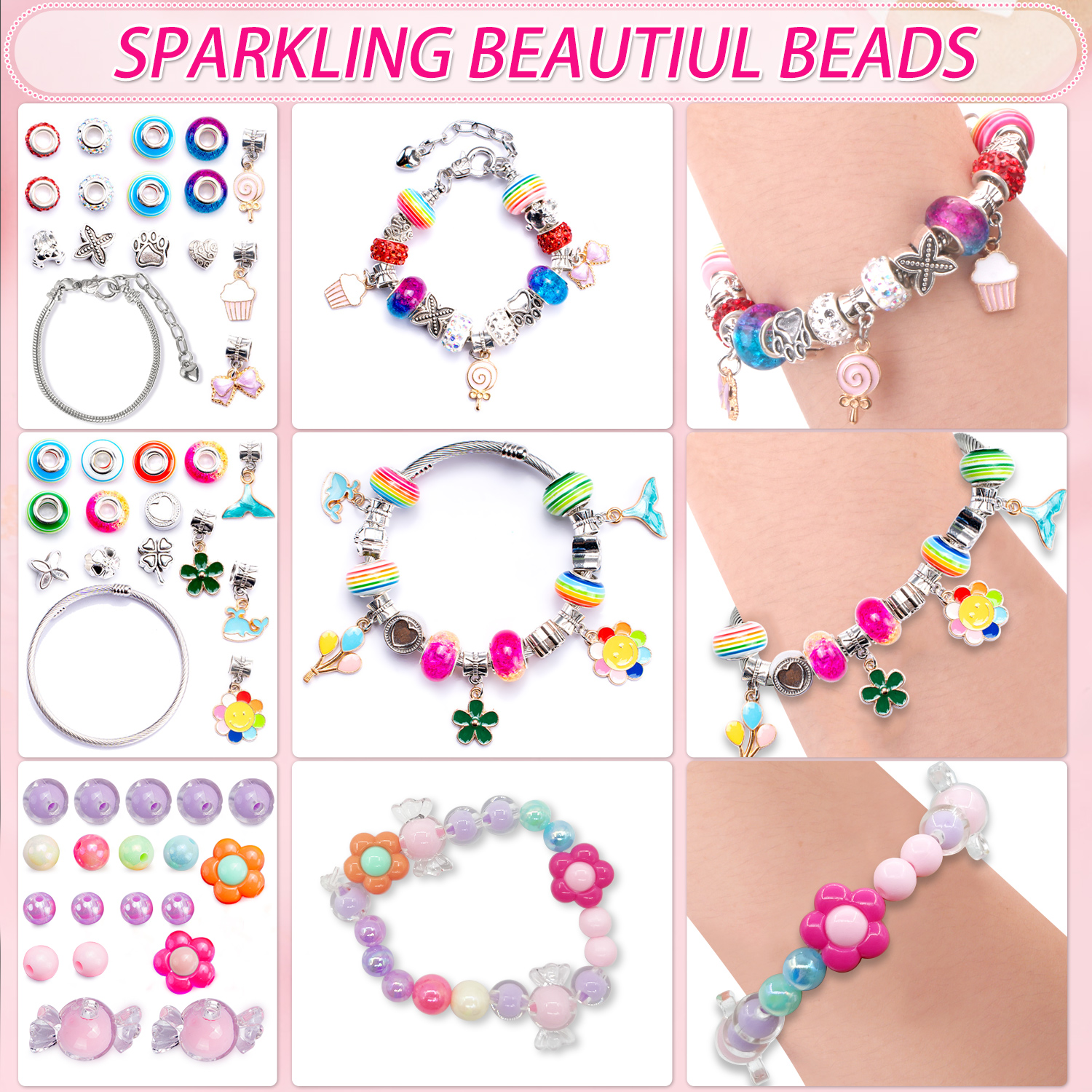 Rirool 198-Piece Beads Bracelet Making Kit for Kids photo 4