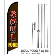 Soul Food Swooper Flag Kit 15 ft Tall for Outdoor Use - by flagsandsigns