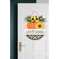 thumbnail image 3 of Front Door Porch Decorations Fall Welcome Door Hanging Sign 12 inch Wooden Wall Sign, Rustic Holiday Wreath Decor for Front Door Porch Home Window Wall Farmhouse Decorations, 3 of 6