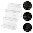 thumbnail image 5 of 3 Tier Clear Acrylic Wallet Display Stand Organizer Shelf Ladder Riser for Small Handbags, Wallets, Glasses, and Card Holder Rack, 5 of 6