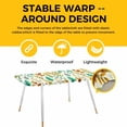 thumbnail image 4 of Spring Botanical Table Cloths for 8 Foot Rectangle Tables, Watercolor Leaves Floral Rustic Cream Patio Waterproof Elastic Fitted Tablecloths, Washable Rectangular Table Cover for Camping, 4 of 8