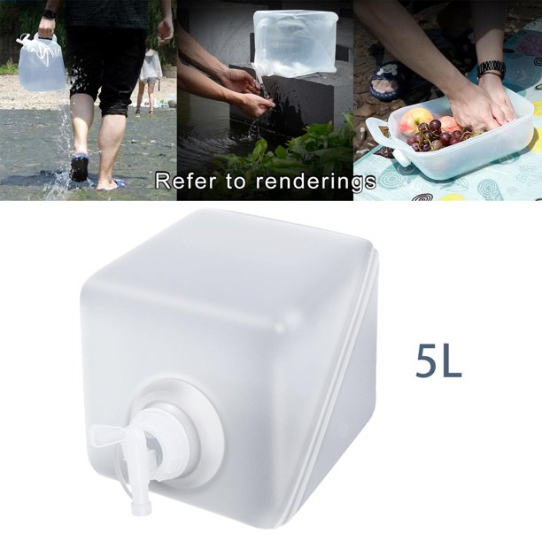 Coche Contenedor de Agua Plegable Sin BPA para Almacenamiento de Agua en 5L shamjiam jarra portátil