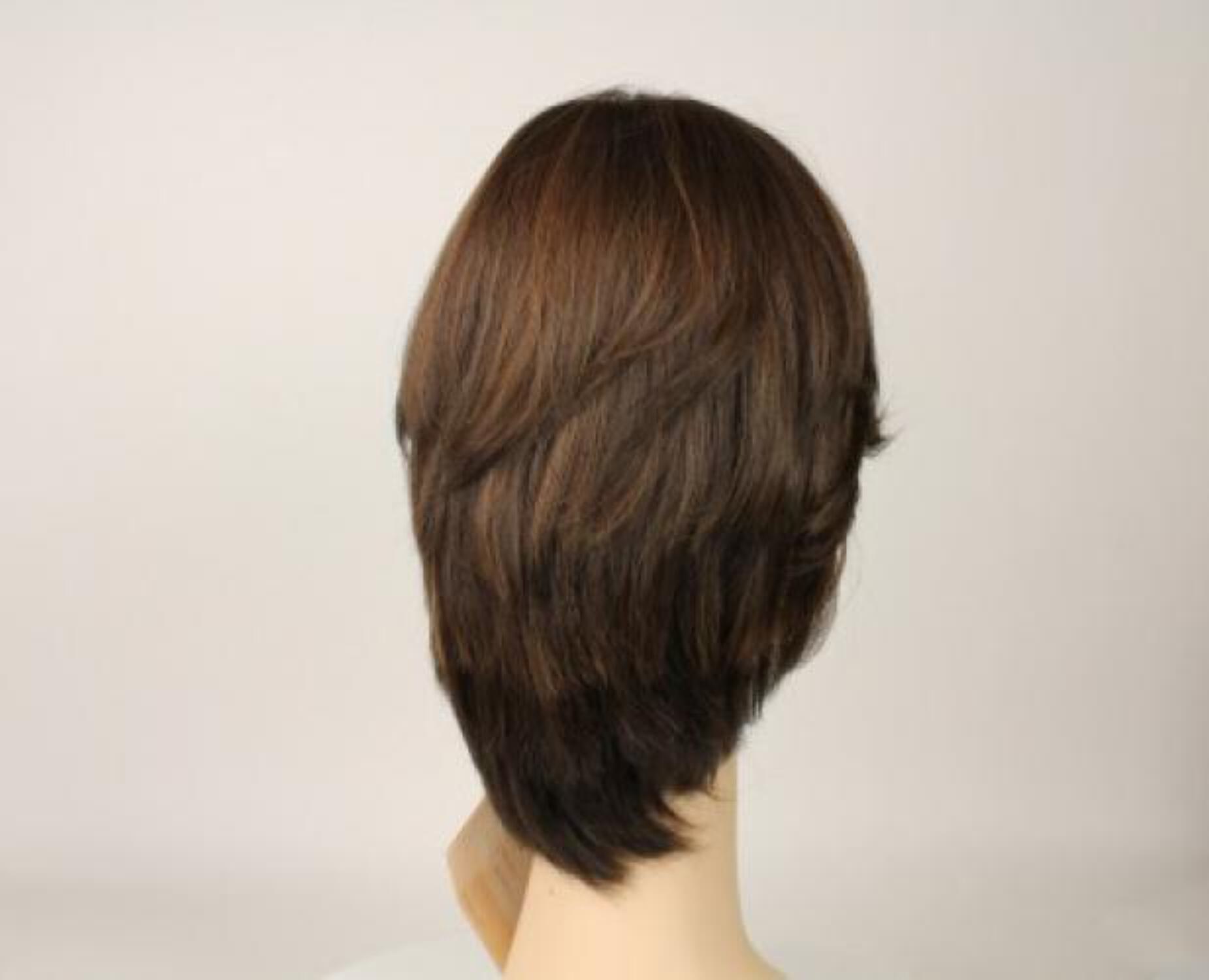 European Human Hair Freeda Wig Shlomit Medium Brown With Blonde Highlights Skin Top Size S