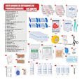 thumbnail image 3 of Kit De Bolsa De Primeros Auxilios De Supervivencia De 157pzs Xtellar rojo, 3 of 4