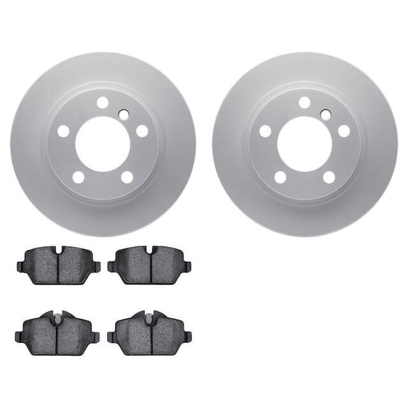 Rear Brake Pad and Rotor Kit - Compatible with 2011 - 2016 Mini Cooper Countryman - Dynamic Friction