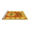thumbnail image 2 of Ahgly Company Machine Washable Indoor Square Persian Yellow Traditional Area Rugs, 4' Square, 2 of 4
