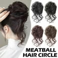 thumbnail image 6 of Curly Messy Bun Hair Piece Scrunchie Updo Ponytail-Hair Extensions Real as human, 6 of 7