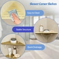 thumbnail image 2 of 10 Inch Golden Corner Shower Shelves,Set of 2, Gold Corner Shelf for Tile Wall Insert, 304 Stainless Steel Shower Storage Shelves for Bathroom,No Drilling, 2 of 17
