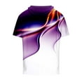 thumbnail image 3 of UVEASISHA Men Summer Hoodies,Men's Short Sleeve 3D Graphic Hoodie Workout Gym Sweatshirt Muscle Fit Fashion Athletic Hoodies Pullover Hooded T-Shirts 2025 Purple, 3 of 4