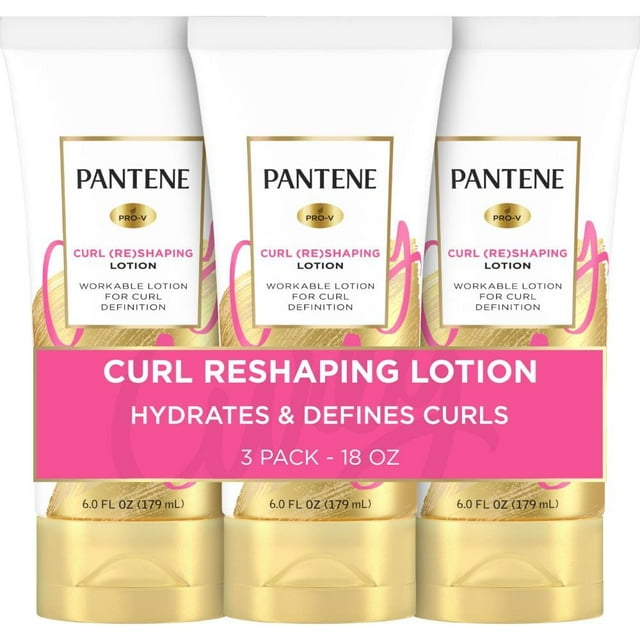 Loción capilar Pantene Pro-V Curl Cream, paquete de 3, 540 ml
