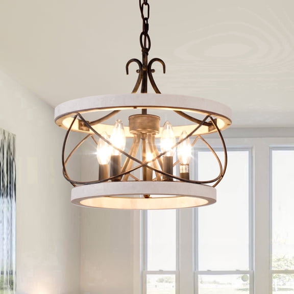 Chords Attic Adjustable 5-Light Drum Pendant Light