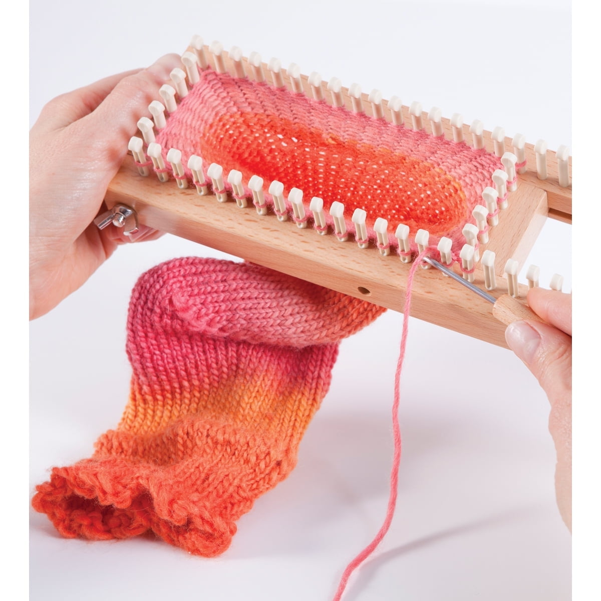 Authentic Knitting Board All-n-One Knitting Loom, 104 pegs, Wood Adjustable Knitting Loom
