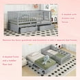 thumbnail image 4 of Bellemave Twin Size Platform Bed Frame with Storage Drawers and Fence Guardrails Convertible Twin Daybed and Floor Bed for Teens (Twin, Gray), 4 of 11