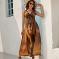 thumbnail image 5 of Lion Desert Dress Fashion Boho Beach Long Dresses Female Party Printed Maxi Dress, 5 of 9