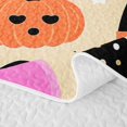 thumbnail image 5 of Feelyou Cartoon Ghost Witch Hat Twin Quilt Set, Cute Pumpkin Bat Twin Coverlet Set, Beige, 2 Pieces, 1 Comforter and 1 Pillowcase, 5 of 7