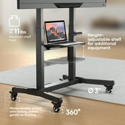 ONKRON Motorized Mobile TV Stand for 50-100 TVs up to 265 lbs Adjustable TV Lift Tilting, 43” long