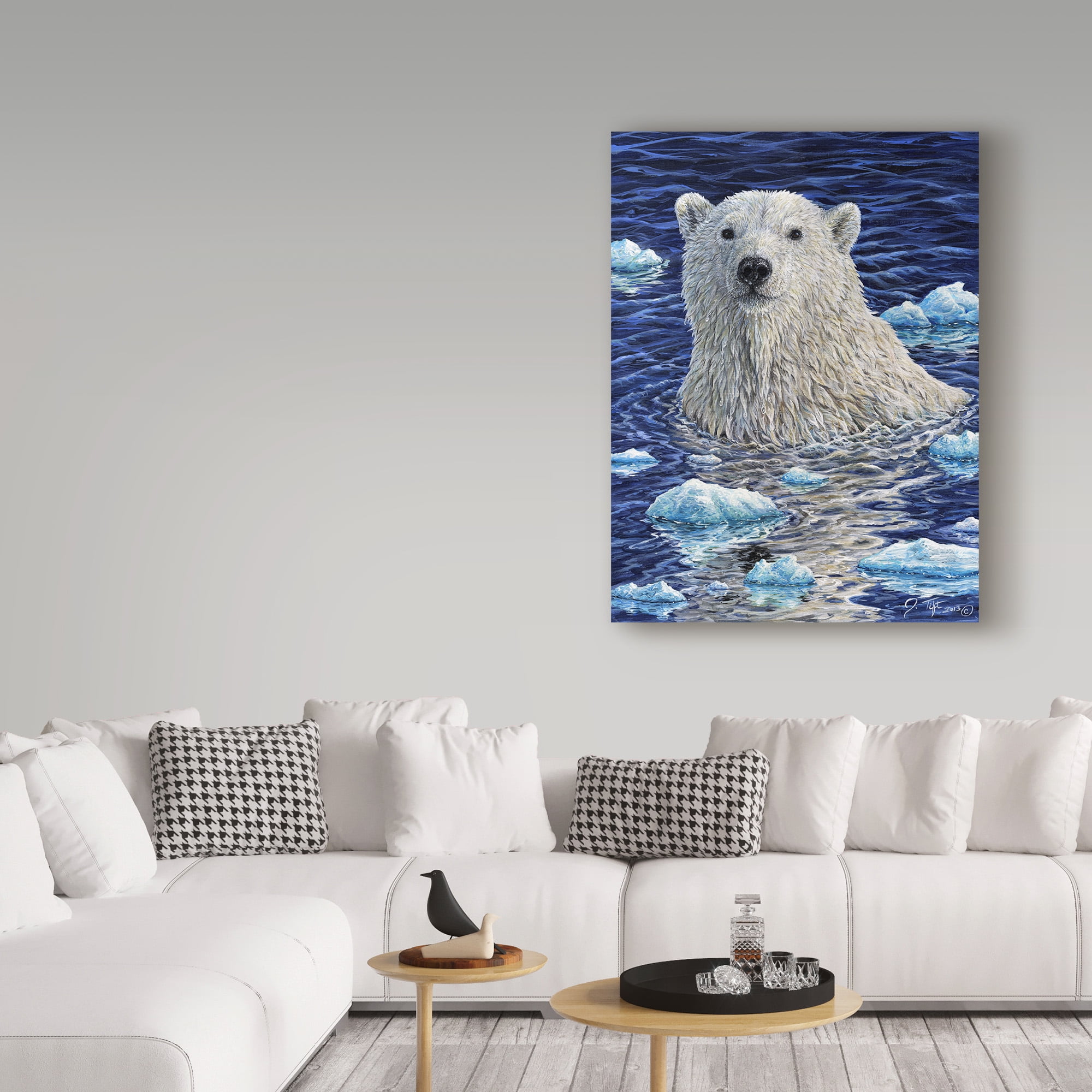 Trademark Fine Art 'Polar Bear Painting' Canvas Art by Jeff Tift