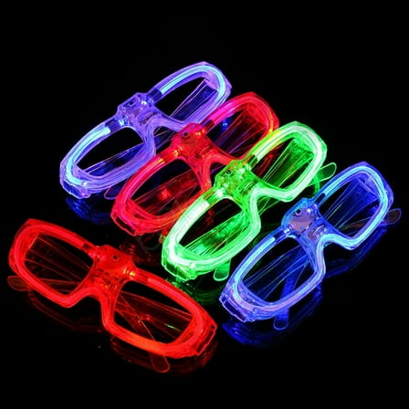12 Glow Frame LED Flashing Glasses Light Up Sunglasses Wedding Party Favor Packs