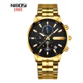 thumbnail image 4 of Relojes de cuarzo impermeables Nibosi 2501 para hombre, color de fondo dorado/negro, 4 of 8