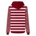 thumbnail image 5 of PuLe Hoodies Womens Casual Oversized Hoodies Striped Printed Plus Size Sweatshirts Long Sleeve Pullover Fall Clothes with Pocket, 5 of 7