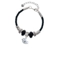thumbnail image 2 of Delight Jewelry Silvertone Little Bird Initial - E - Wife Celtic Knot Leather Bead Bracelet, 7"+2" Extender, 2 of 4
