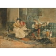 thumbnail image 3 of Joaquín Sorolla 24x18 Black Modern Framed Museum Art Print Titled - Two Women in an Interior Listening to a Guitarist (1887), 3 of 5