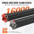 thumbnail image 4 of VEVOR Garage Door Torsion Springs, Pair of 16000 Cycles Garage Door Springs with Non-Slip Winding Bars 0.25 x 2 x 29inch, 4 of 5