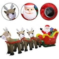 thumbnail image 2 of Papá Noel inflable de Navidad de MorTime en trineo de 2,9 m con renos, 2 of 7