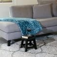 thumbnail image 2 of Newboti Furniture Carved Wooden Step Stool, Maple Leaf, Espresso 18340, 2 of 6